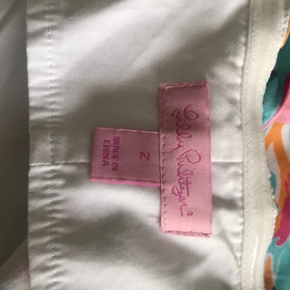 🌿Lilly Pulitzer strapless Eat & Peel flamingle dress, size 2🌿 - Picture 7 of 10